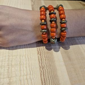 💥2for10💥 Boho beads orange bracelet
